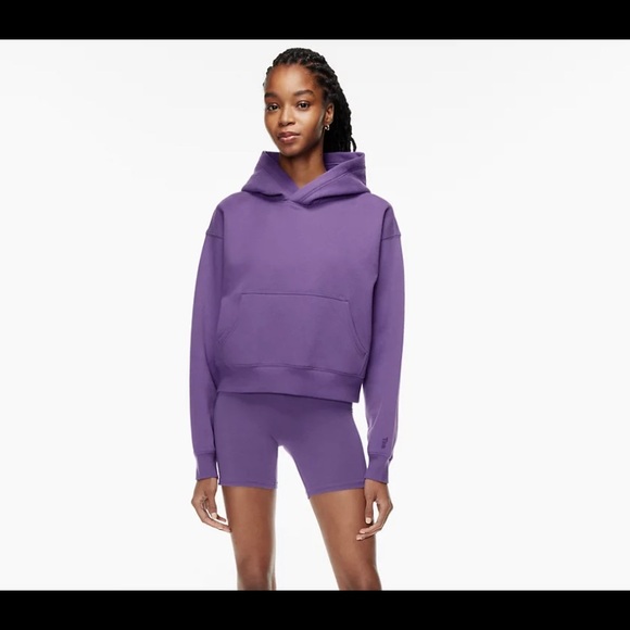 Cozy Fleece Boyfriend Shrunken Hoodie - Picture 2 of 2